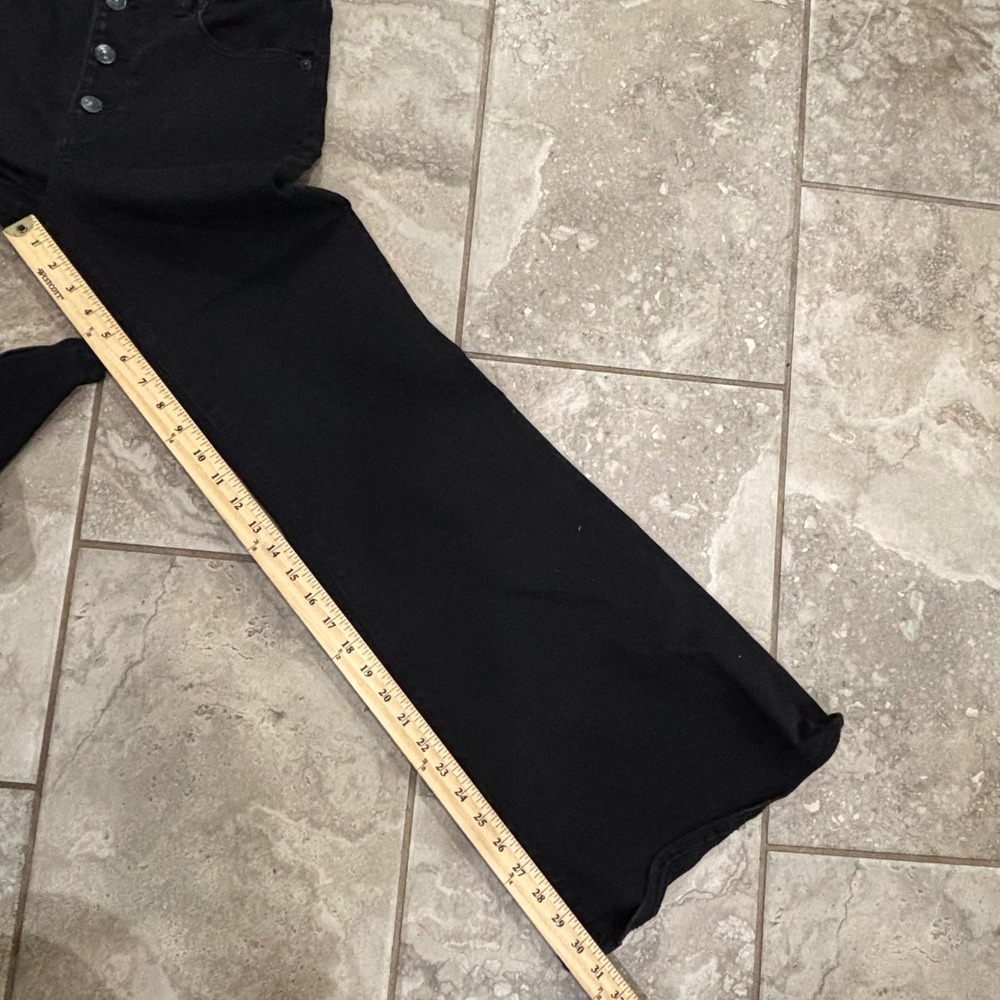 American Eagle Festival Flare Jeans Black High Rise Button Fly Womens 12 Regular - Picture 13 of 13
